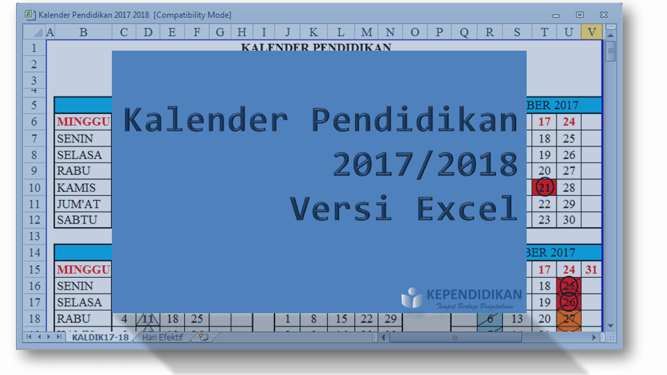 kalender pendidikan 2017/2018